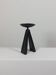 Vintage candle holder made of hand-forged metal, in a brutalist style.