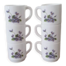 Tasses à expresso Arcopal motif violettes