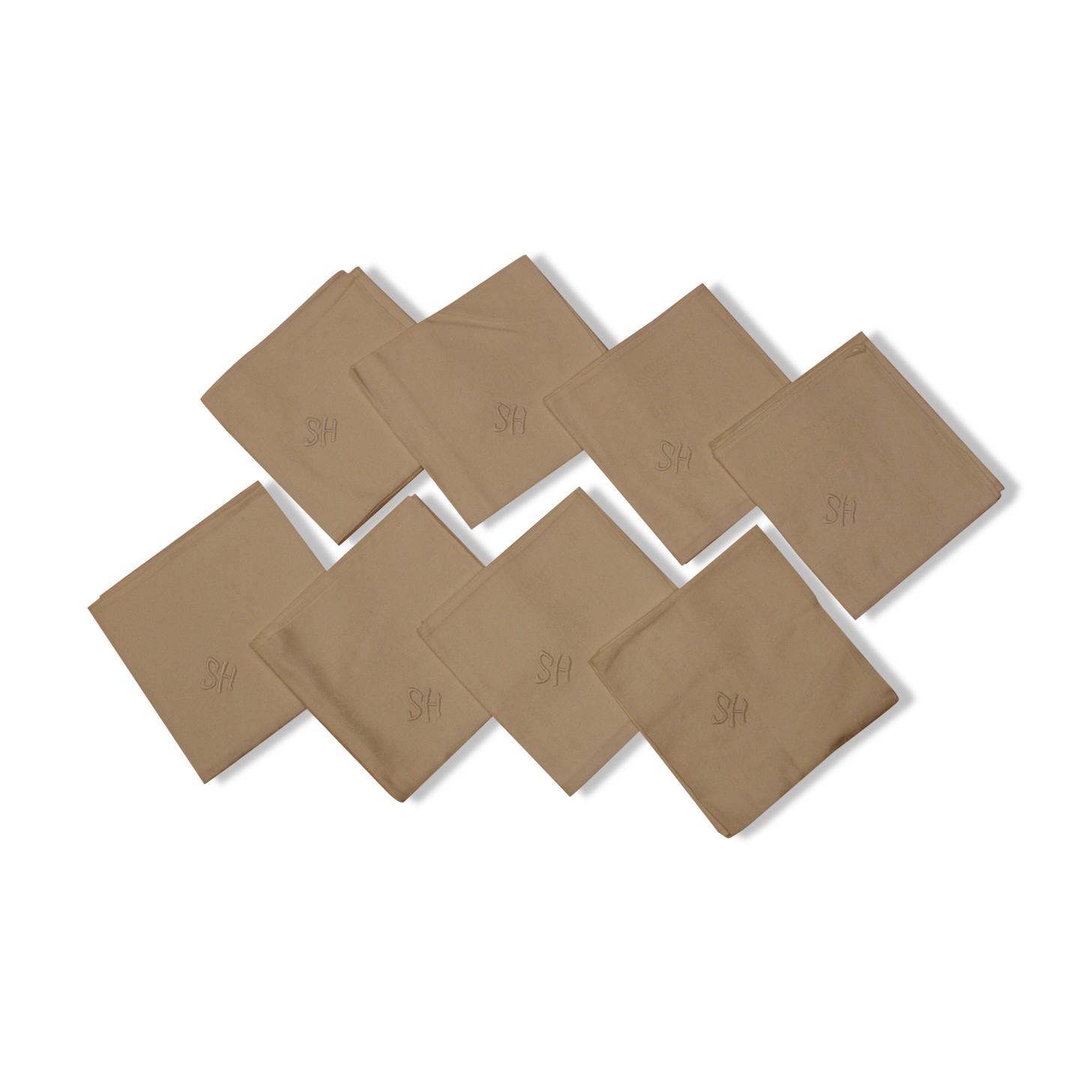 8 damasal table towels monogrammed flower sh