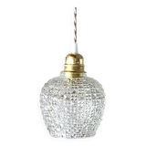 70s glass pendant light