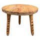 Solid pine tripod coffee table, raw, 1960