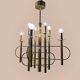 1970’s Architectural Brass Chrome Chandelier