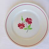 2 Luneville dessert plates, Rose Mai model
