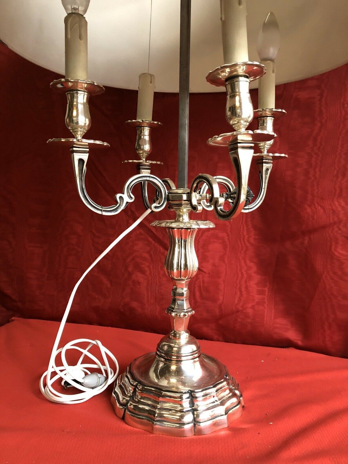 Silver bronze hot water bottle lamp