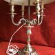 Lampe bouillotte en bronze argenté