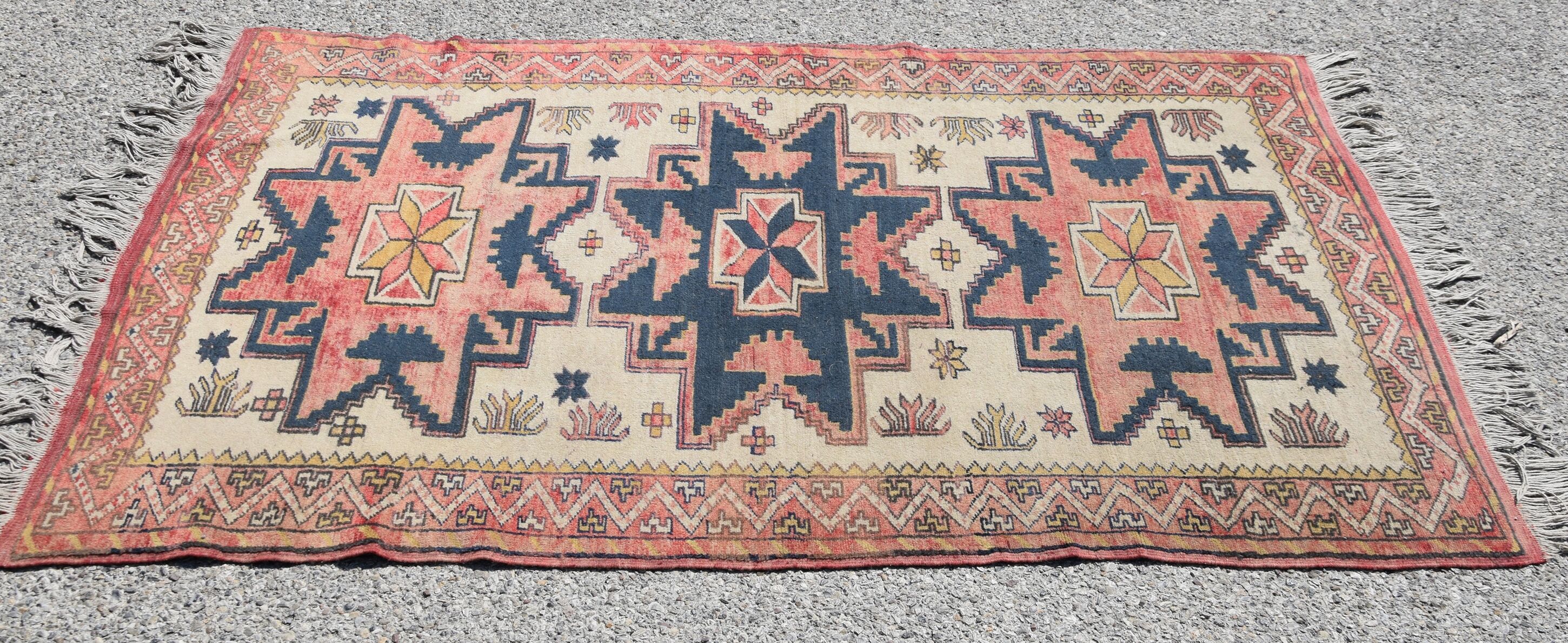 Turkish Kazak oriental carpet : 1.05 x 1.78 m