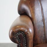 armchair made of sheep leather with a wonderful patina and good seating comfort