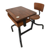 Pupitre bureau d’écolier vintage