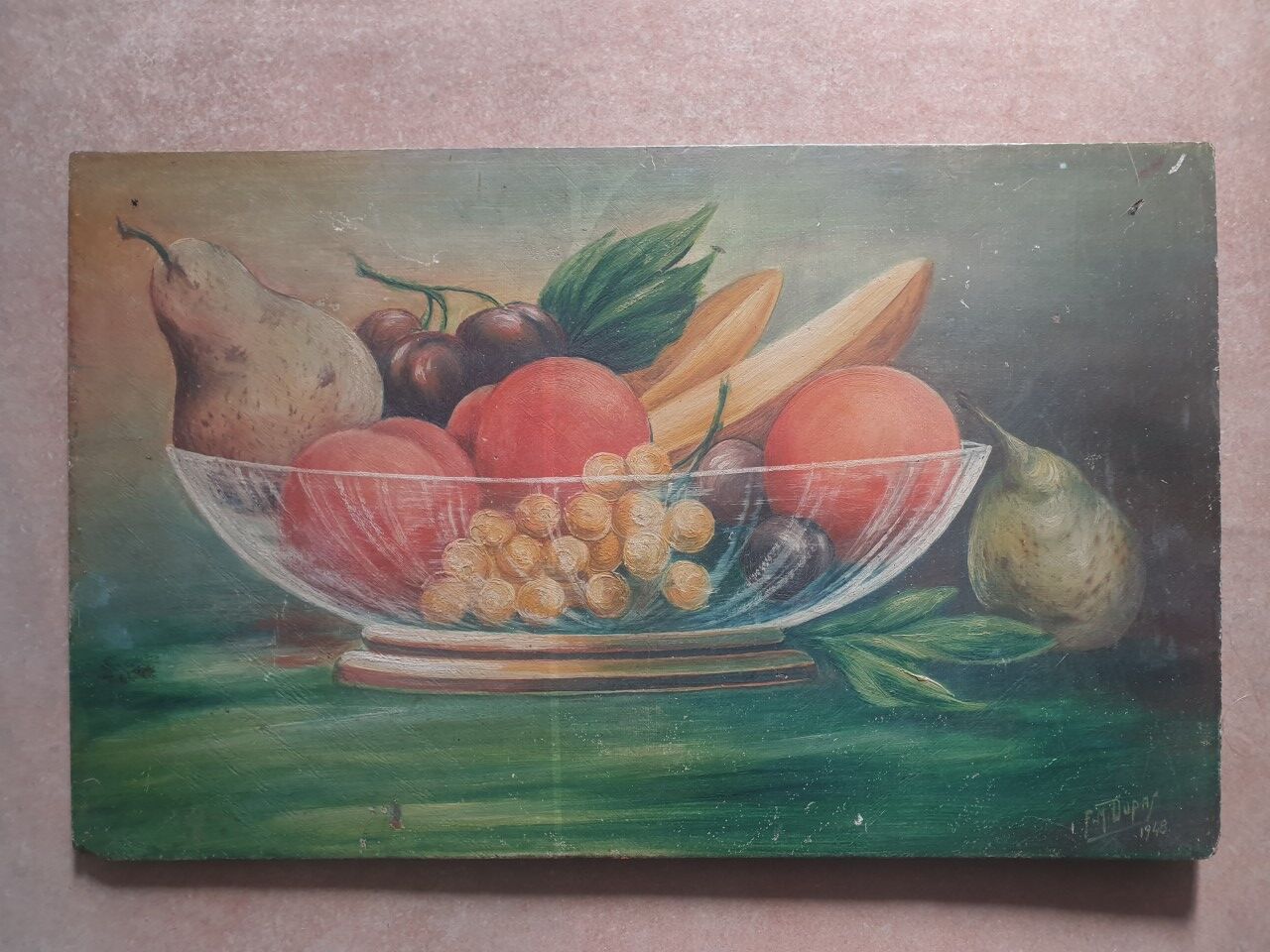 Oil on antique panel