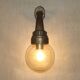 Old French Heavy Cast Bronze Marine Nautical Wall Light Glass Ball Shade 5101