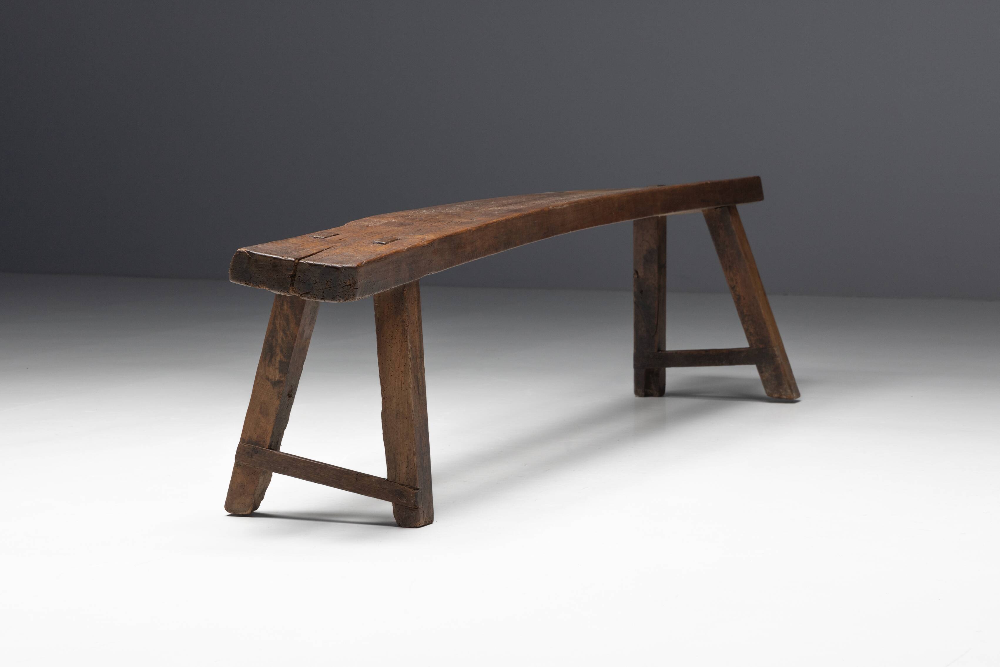 Brutalist Wabi Sabi Benches, France, 19th Century