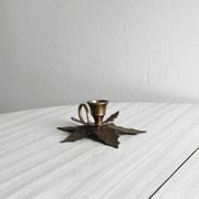 Leaf Shaped Brass Candle Holder