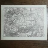 Old map of Siberia from 1928