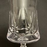 4 verres à pied en cristal taillé
