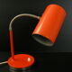 Lampe vintage 1970 métal laqué orange