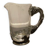 Carafe en étain et cristal