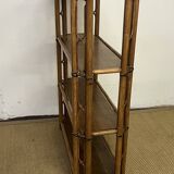 Bamboo and wood bookcase shelf, 1960