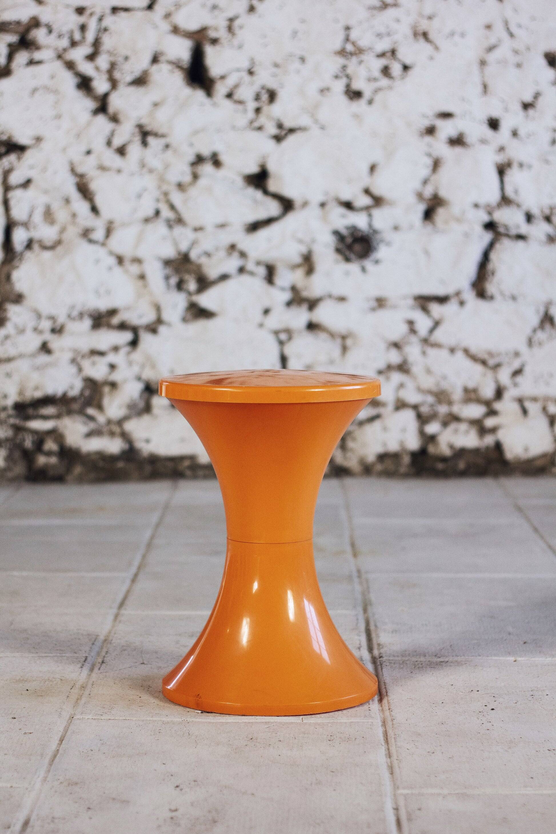 Tabouret Tam Tam orange par Henry Massonnet pour Stamp, 1970