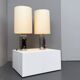 Pair of glass table lamps by Helena Tynell for Glashütte Limburg, Germany, 1970s