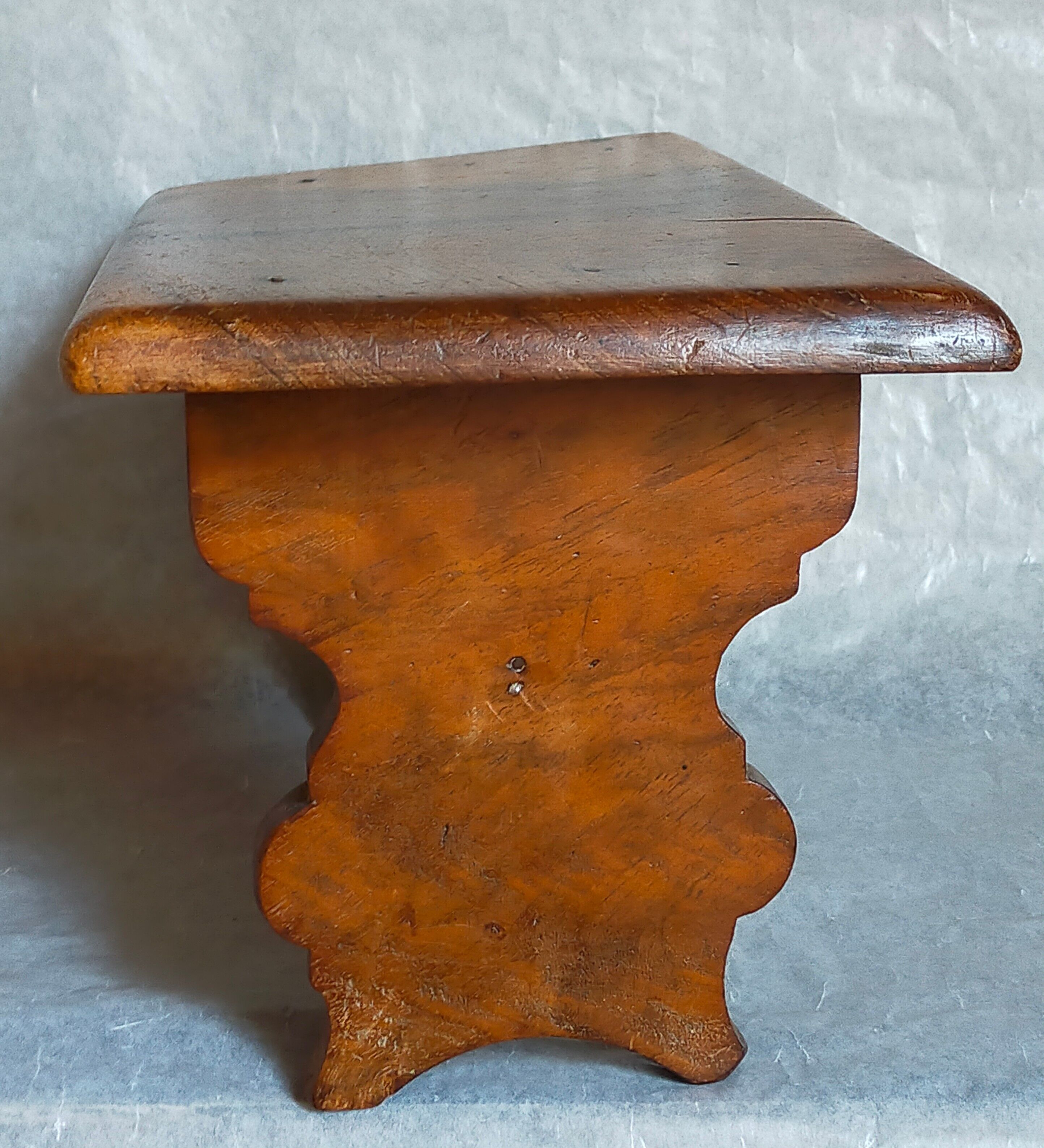 Footrest stool made of old wood
