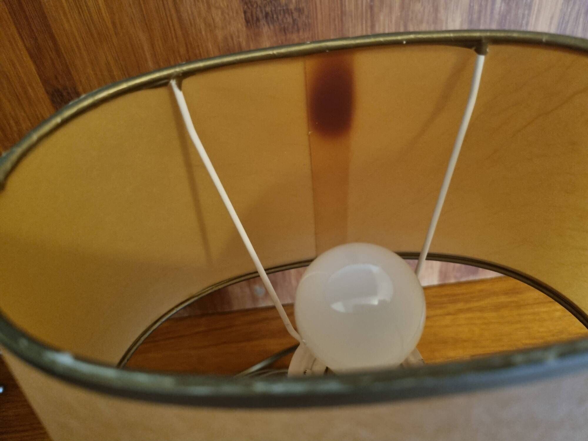 Vintage 50s bedside lamp in green ceramic