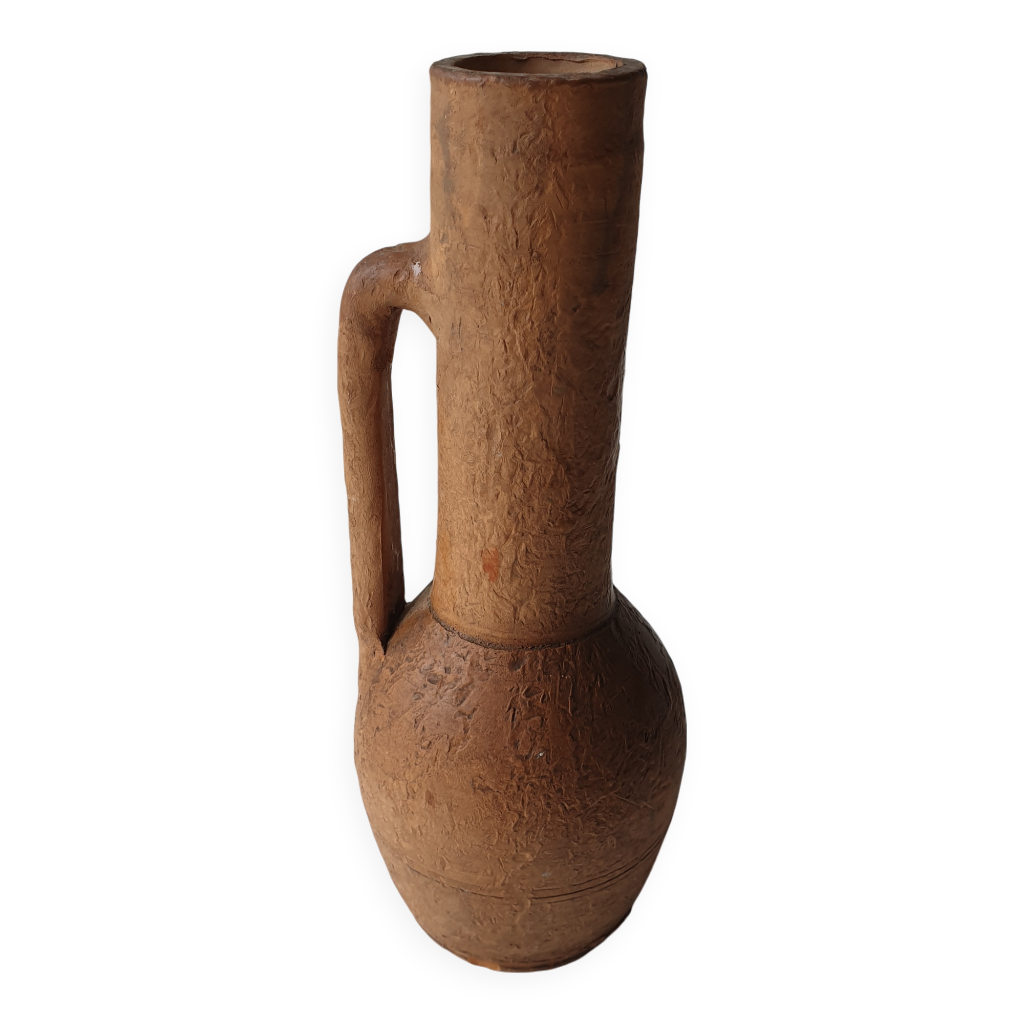 Terracotta vase height 24cm signed PC (signature to be identified)