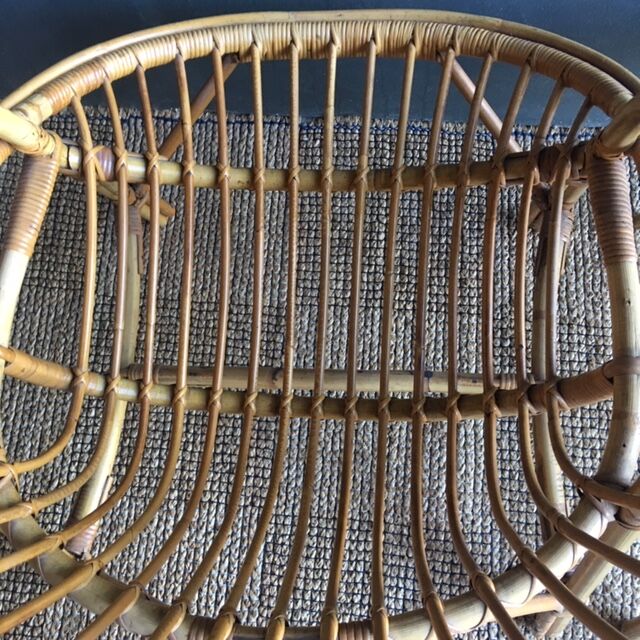 Pair of armchairs rattan year 60