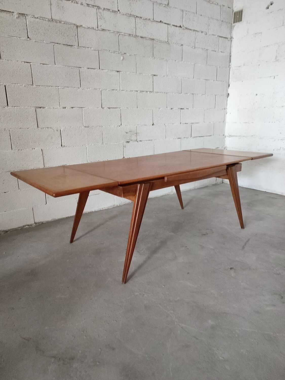 Vintage compass foot dining table