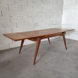 Vintage compass foot dining table