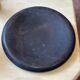 Vintage sculptural polished black marble donut plate flat tray empty po