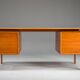 Mid-century modern teak freestanding desk from GV Møbler, 1960s