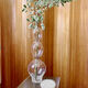 Large vase with 3 wavy glass balls