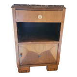 Art Deco bedside table with marble tops.