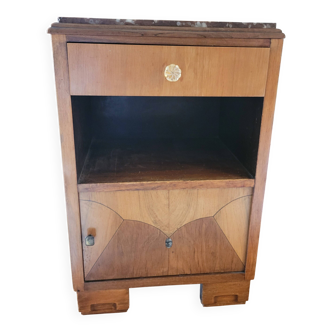 Art Deco bedside table with marble tops.