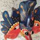 Ancient Balinese mask carved and painted – Stylised peacock – Art p