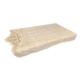 Sheet with embroidered decoration and openwork with cornucopia late nineteenth