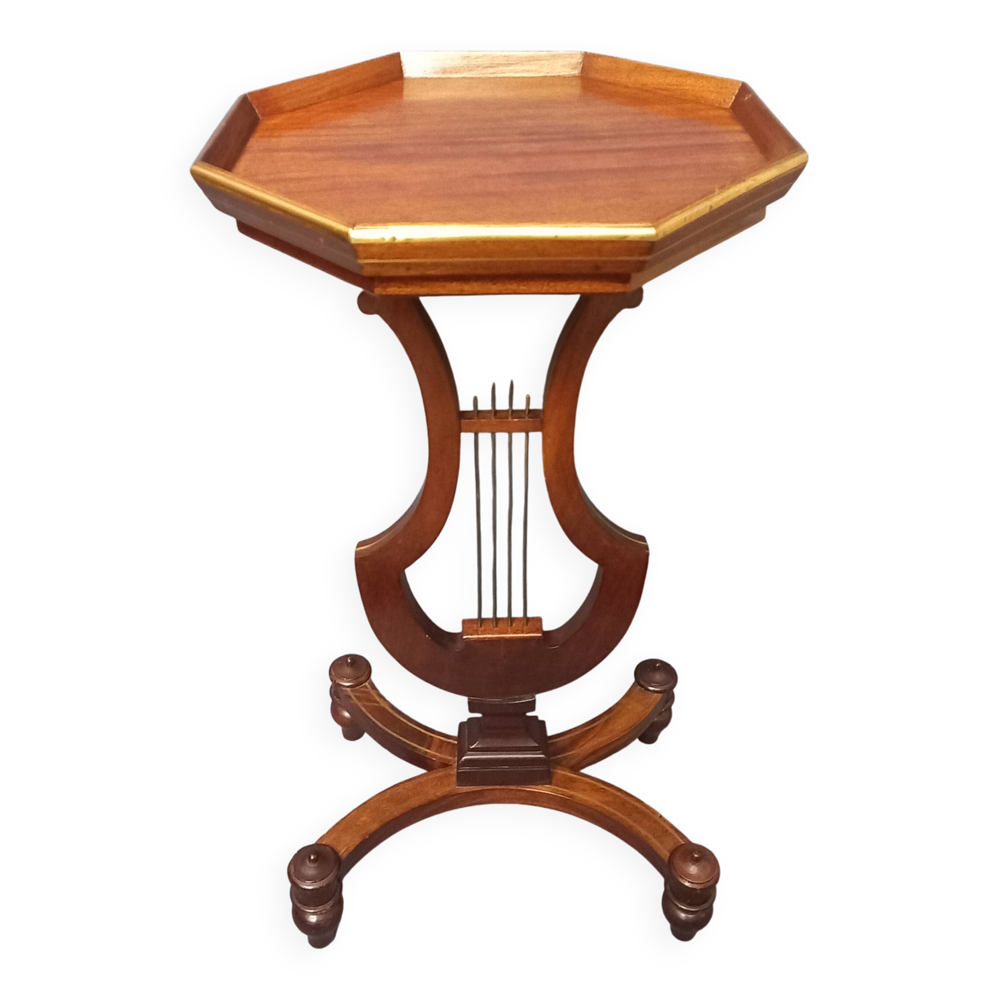 Small Lyre guéridon table, 19th century.
