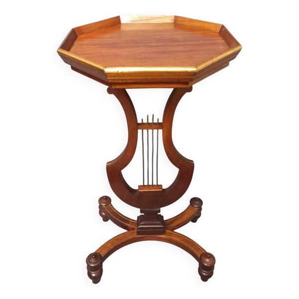 Petite table guéridon Lyre XIXe