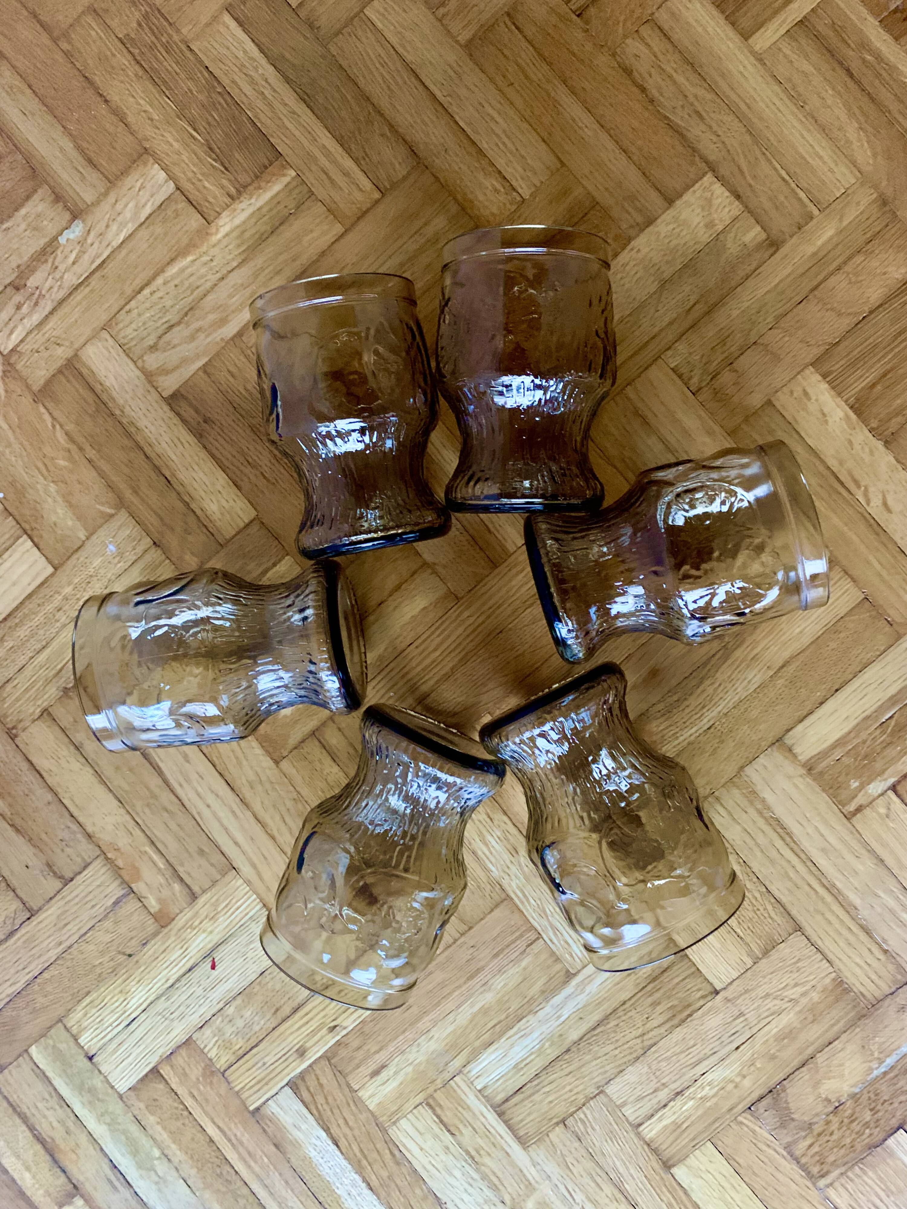 Vintage smoked glass lemonade set - vemam - made in italy