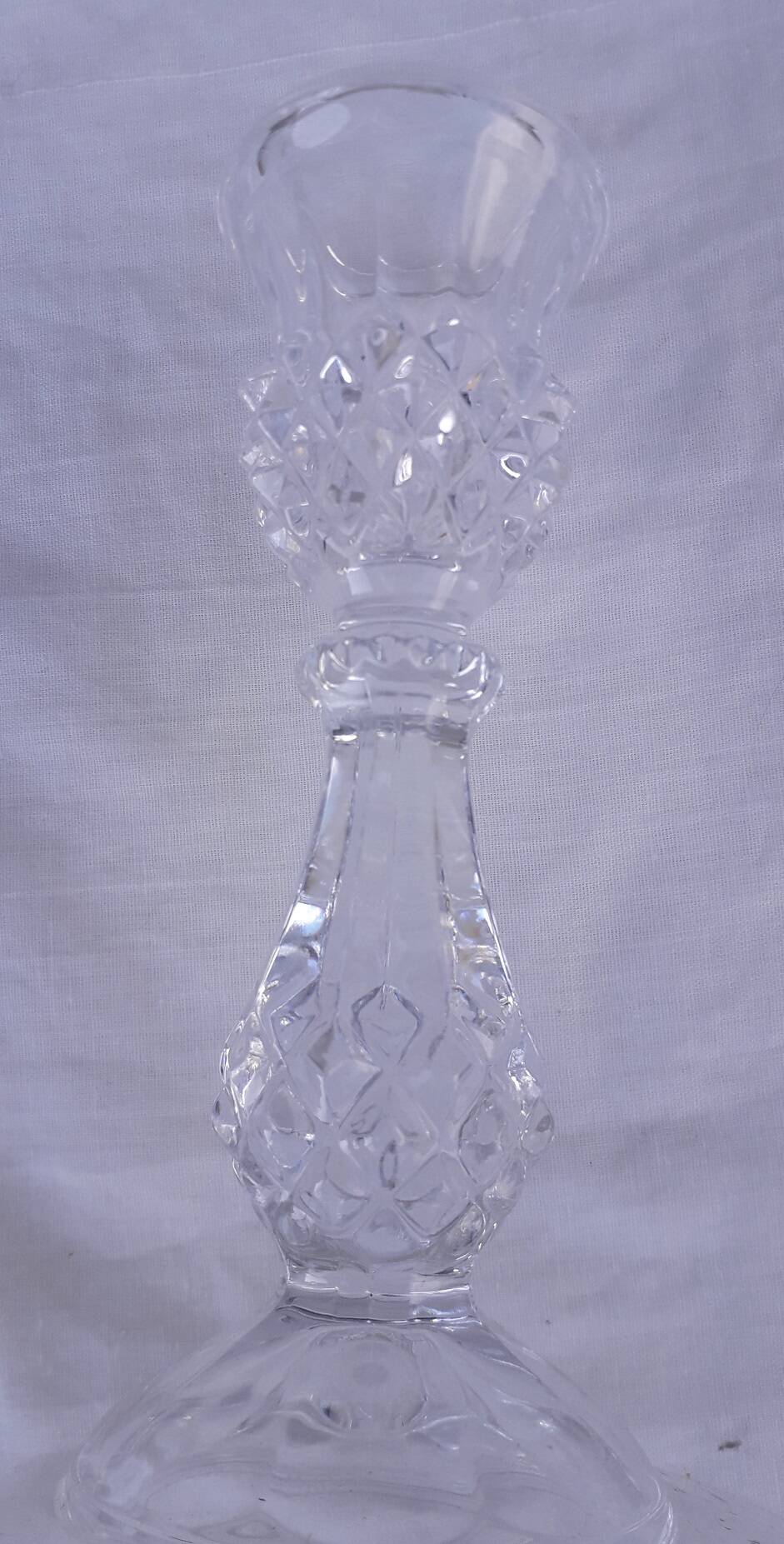 Pair of crystal candlesticks