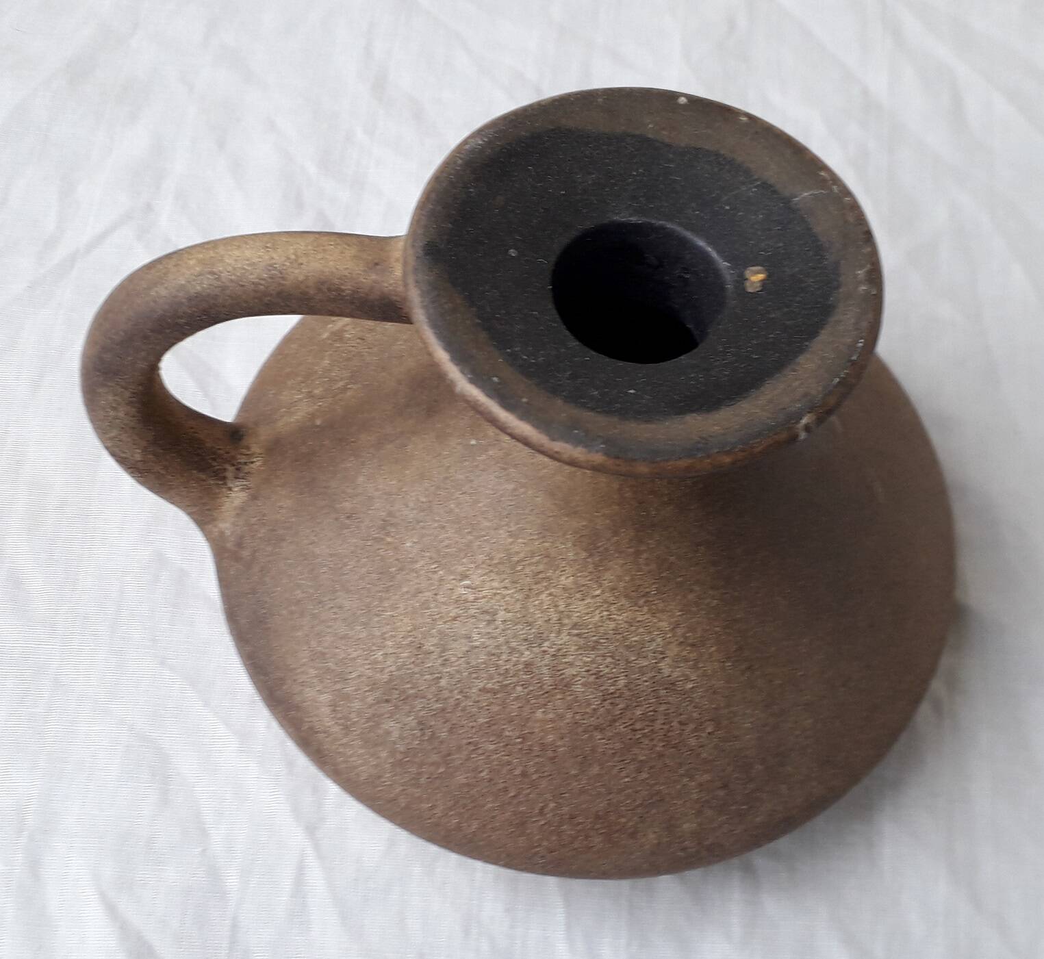 Ceramic candlestick signed