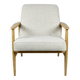 White Ivory Boucle GFM63 Lounge Chair by J. Kedziorek, 1970s