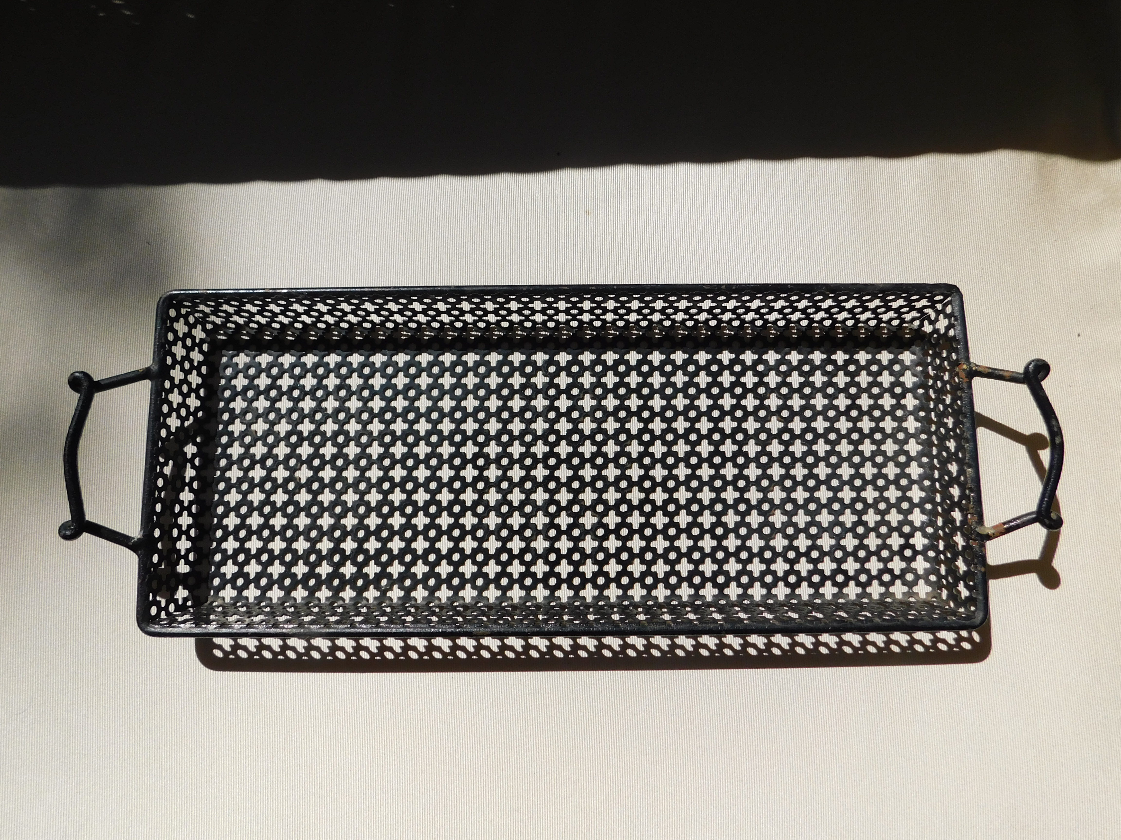 Plate Mathieu Matégot perforated metal