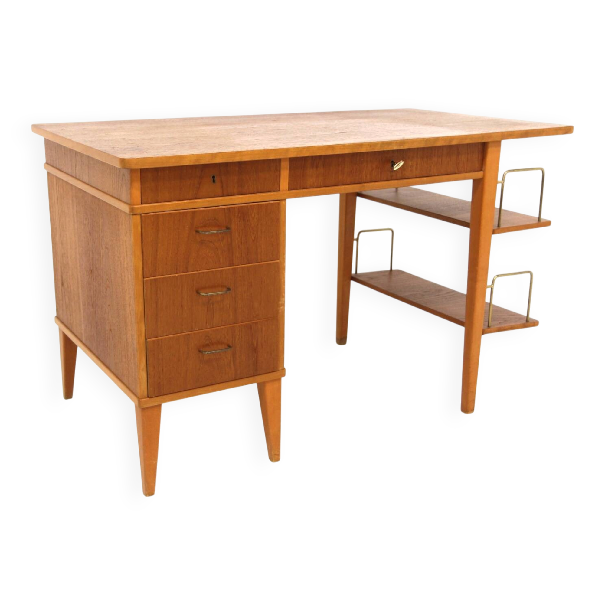 Bureau scandinave en teck, Suède, 1960