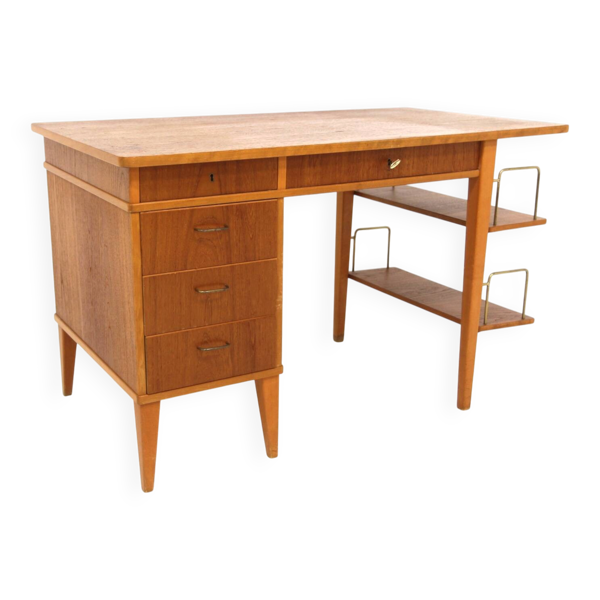 Bureau scandinave en teck, Suède, 1960