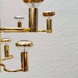 Massive brass chandelier