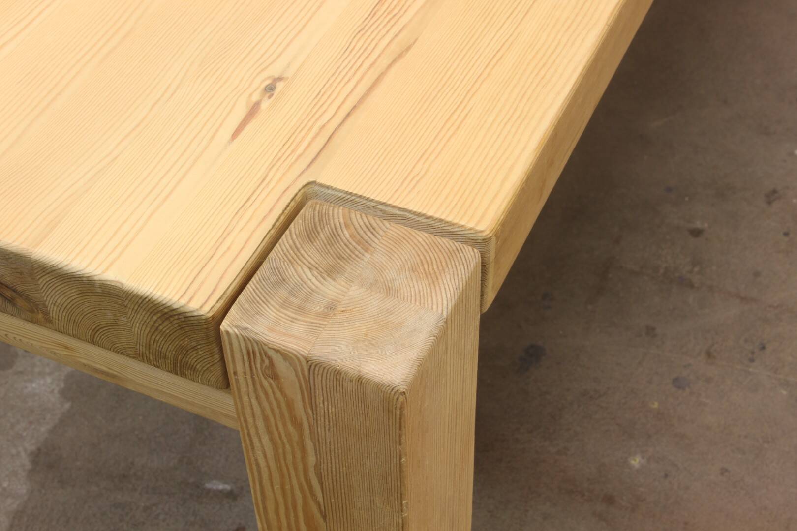 Danish Solid Pine Wood Coffee Table from the 1970s/80s