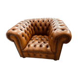 Chesterfield armchair in leather one place xl
