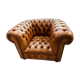 Fauteuil chesterfield en cuir une place xl