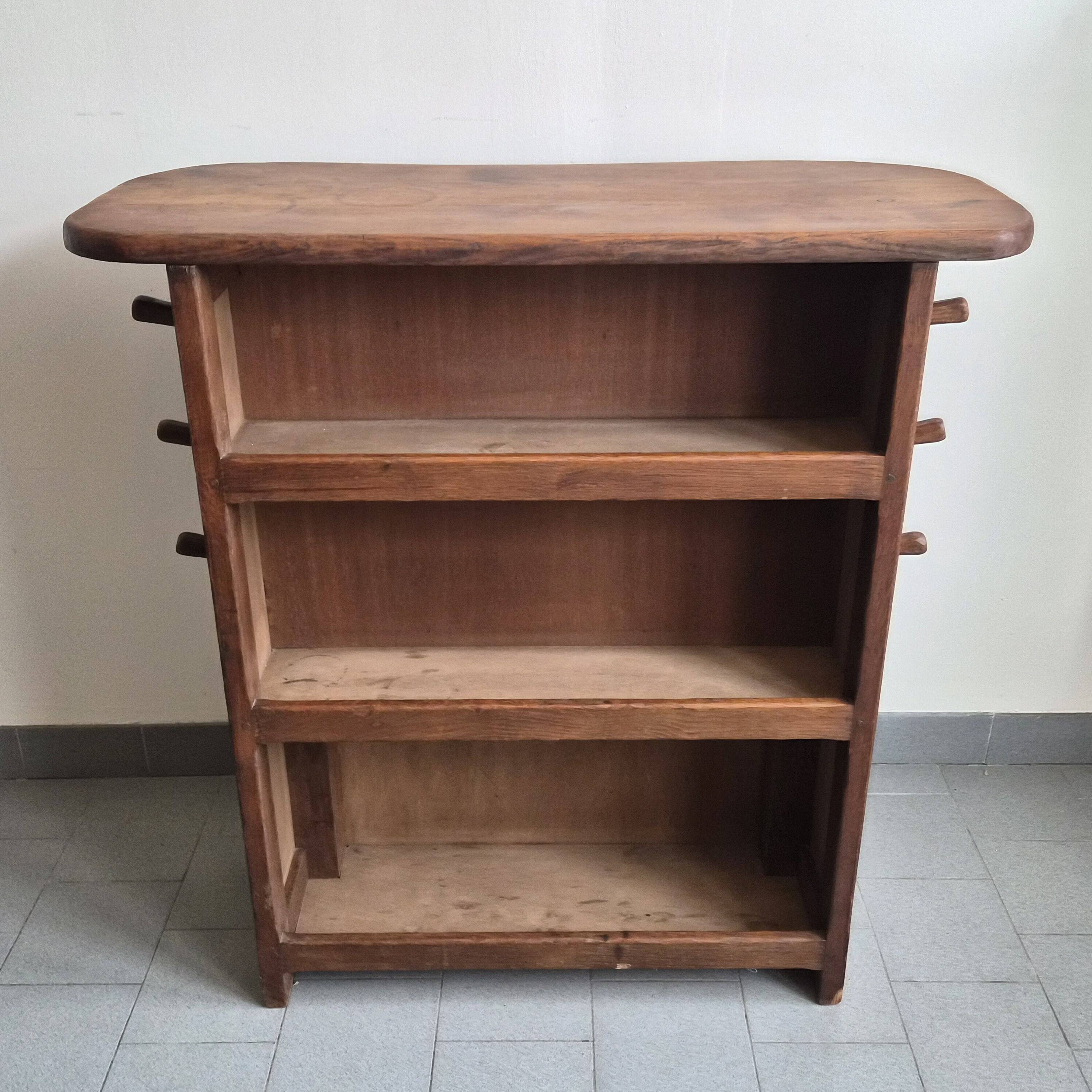 1970s vintage brutalist bar and stools